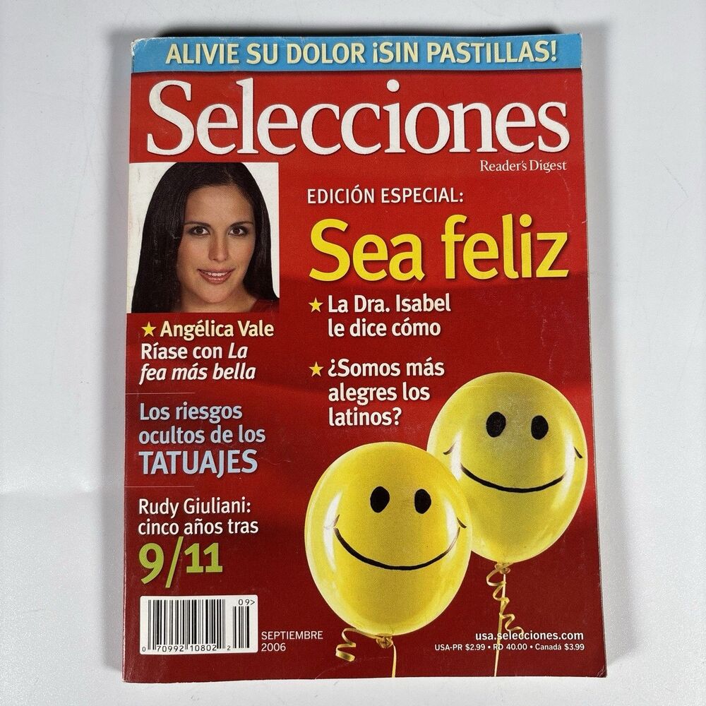 Reader’s Digest 2006 Spanish Magazine Angelica Vale La Fea Mas Bella Jorge Ramos